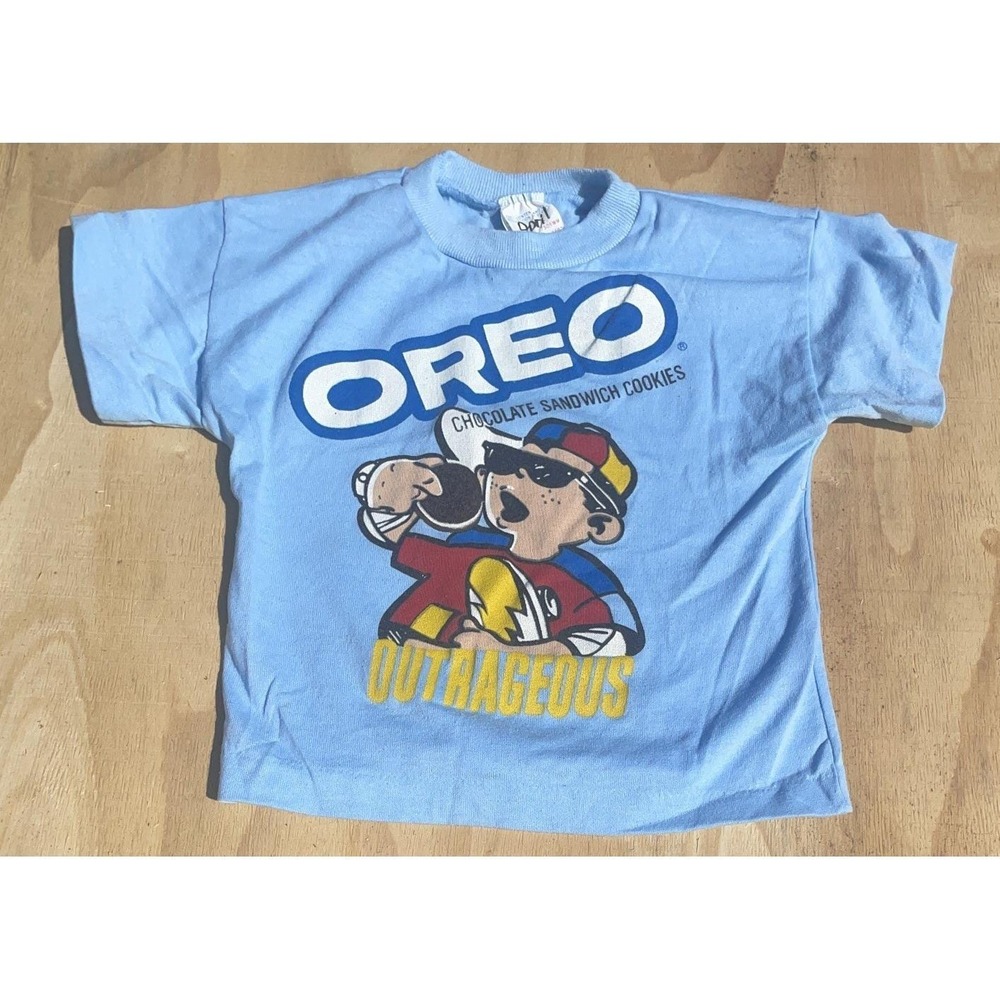 Vintage 80's Oreo Kid's Tshirt Size 4T Nabisco 1987 Made USA "Outrageous"